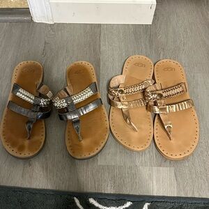 UGG Leather Sandals  2 pairs size 7